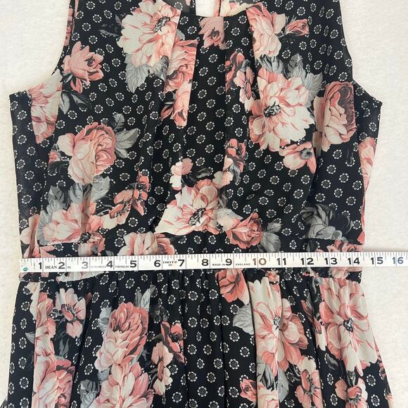 Libian Plus Size Floral Dress Black Pink Size 2X Indie Bohemian Spring Summer - Picture 4 of 8